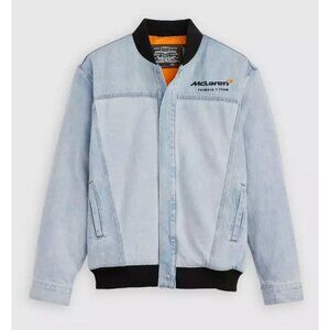 Levi’s x McLaren Racing Jacket Track Trucker Jacket Light Wash Size XL NWT $160